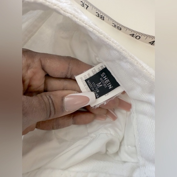 SHEIN Crisp High Waisted White Trousers - Size Medium - Picture 7 of 8